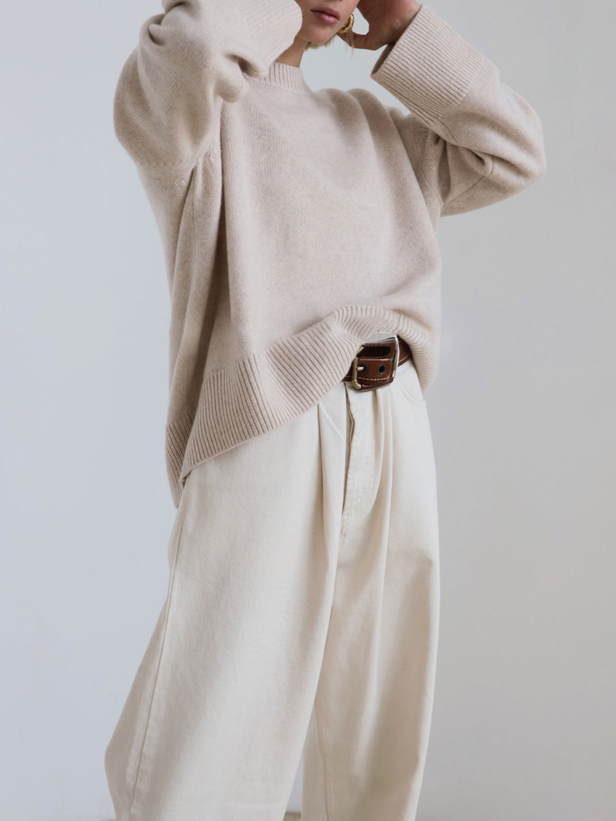 Cozy Luxe Stickad Sweatshirt
