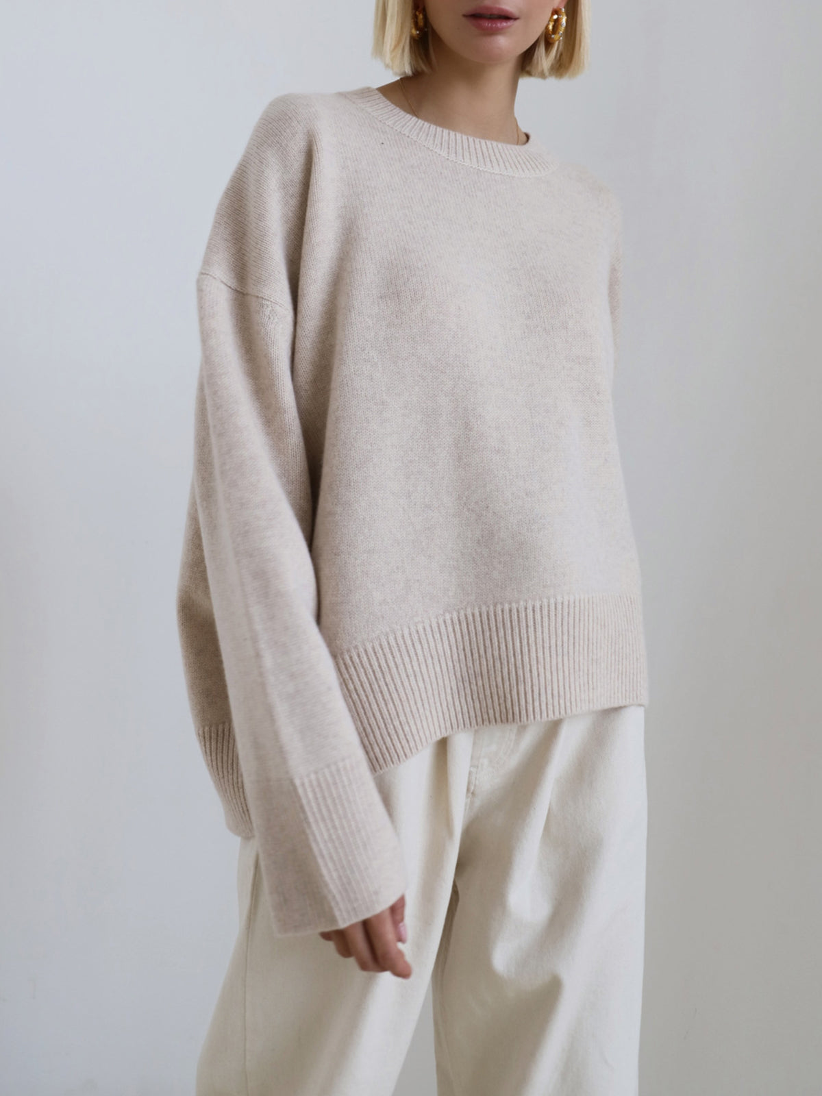 Cozy Luxe Stickad Sweatshirt
