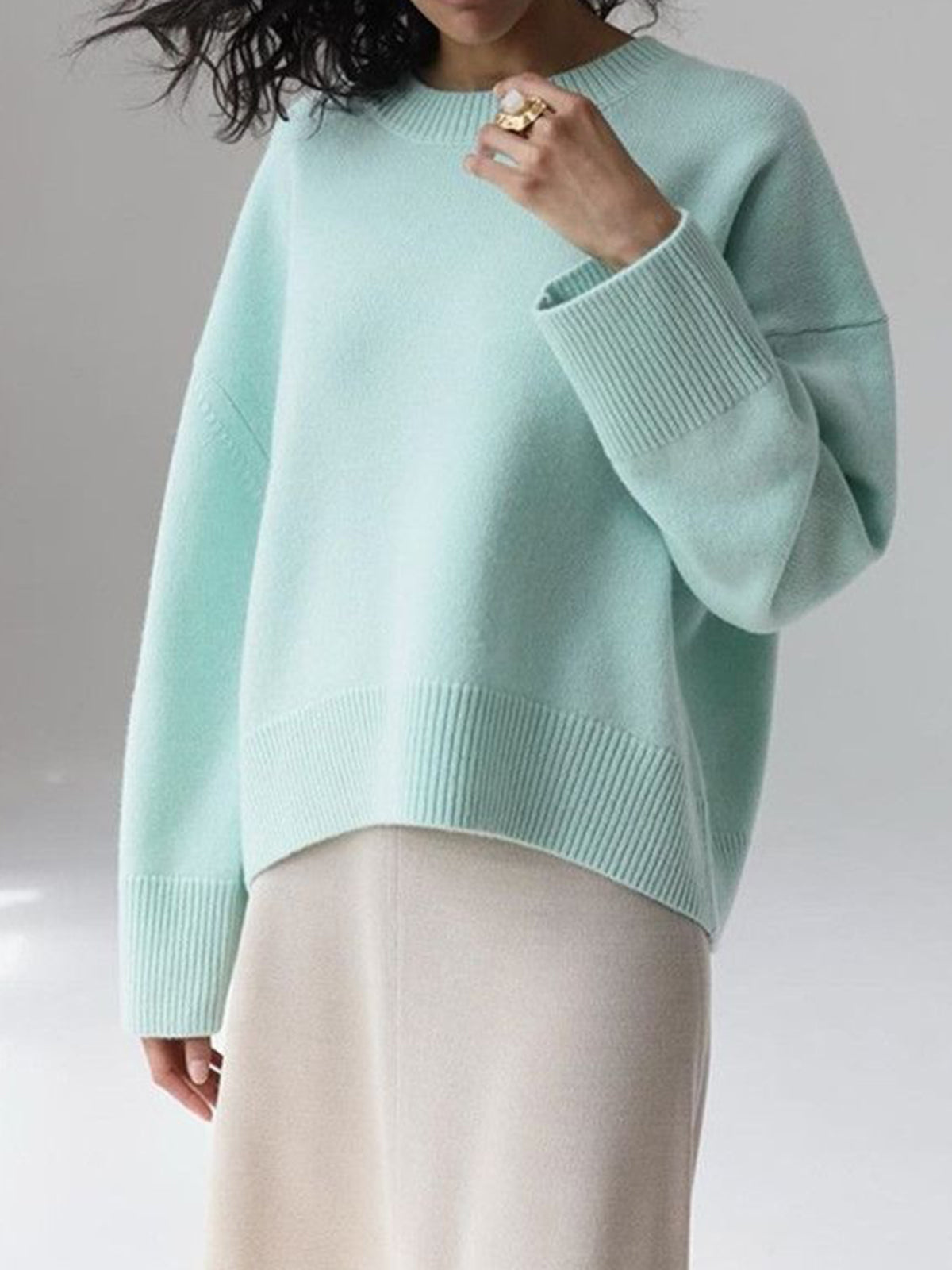 Cozy Luxe Stickad Sweatshirt