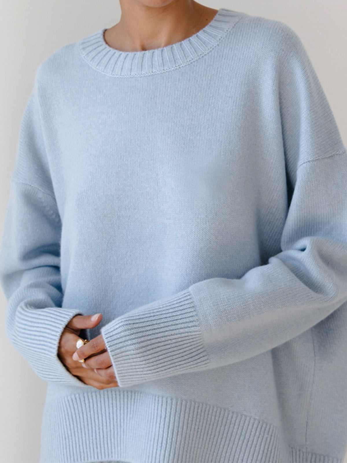 Cozy Luxe Stickad Sweatshirt