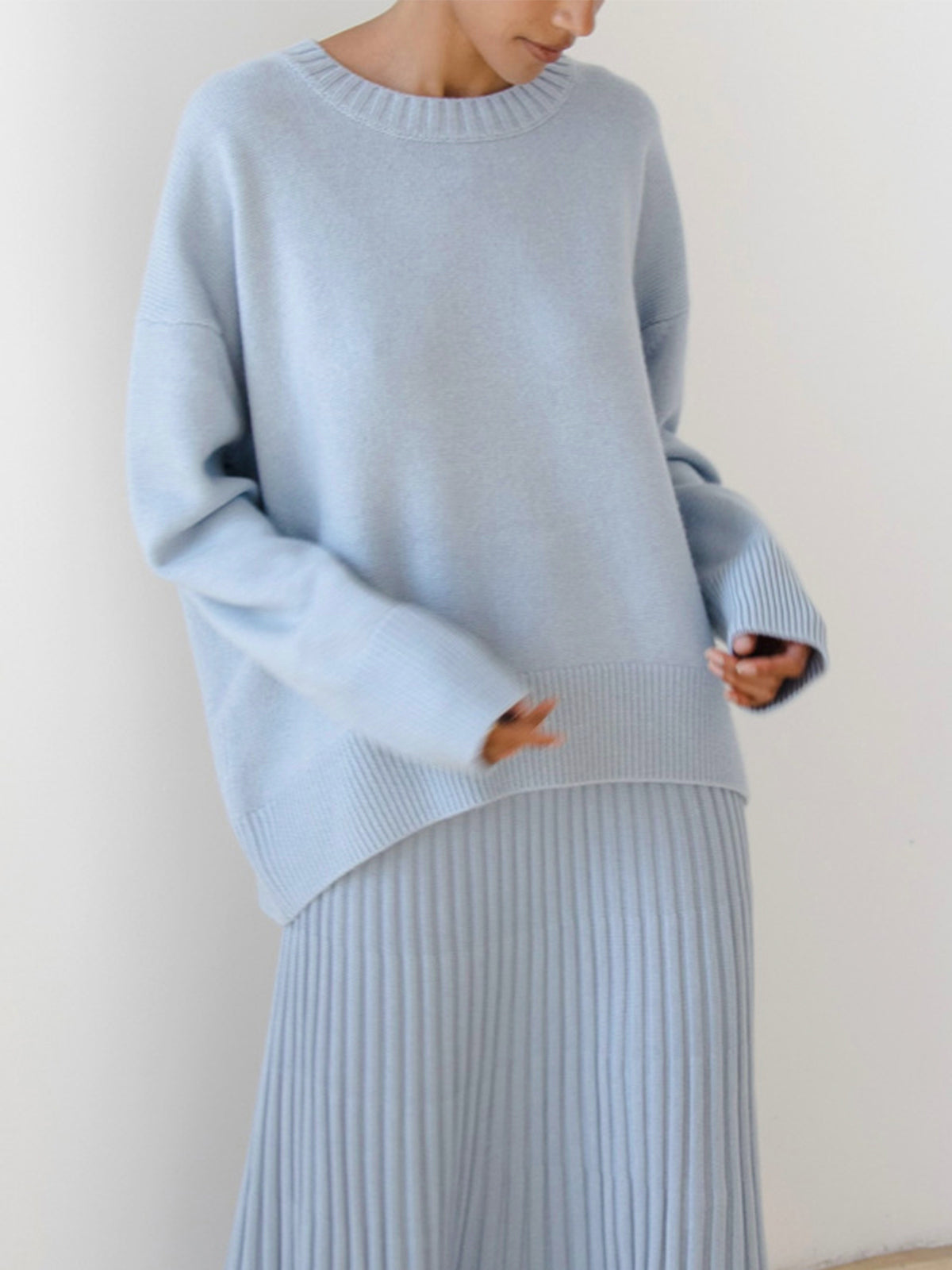 Cozy Luxe Stickad Sweatshirt