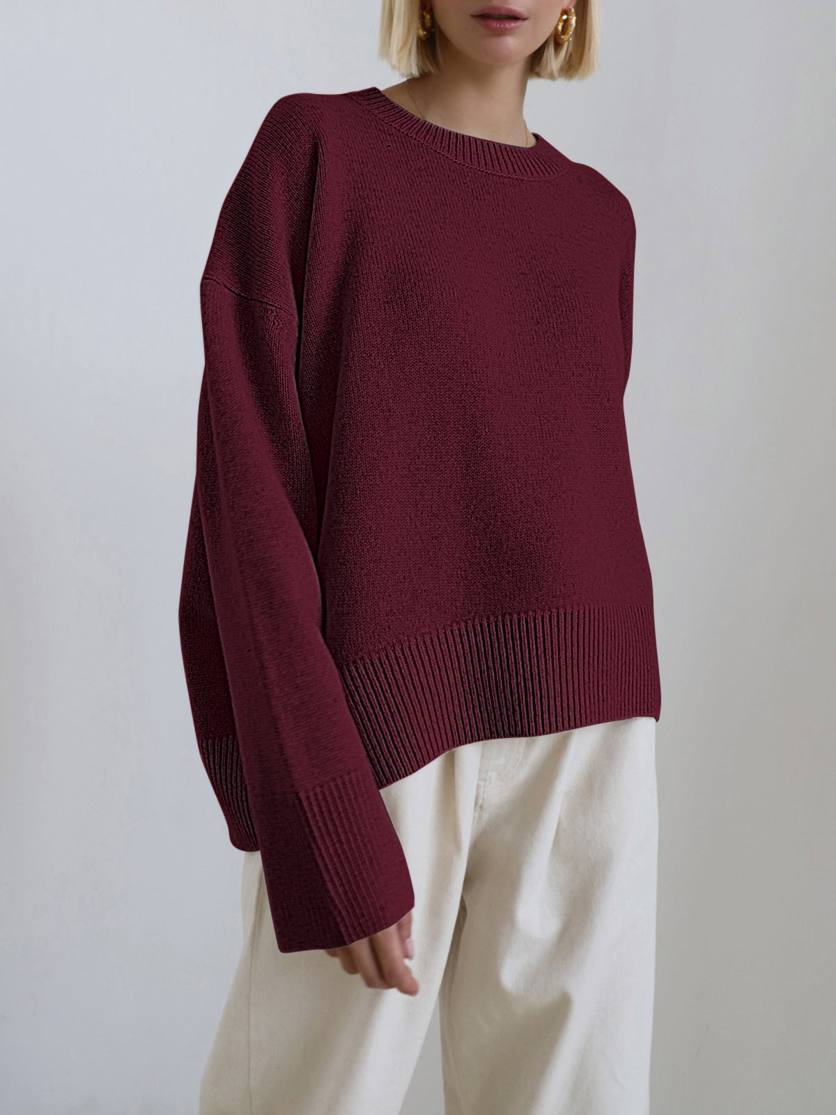 Cozy Luxe Stickad Sweatshirt